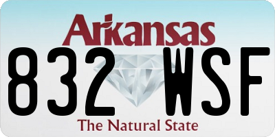 AR license plate 832WSF