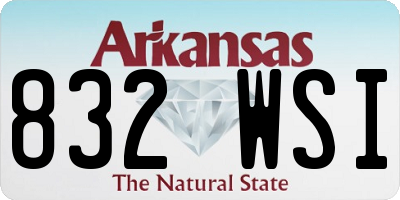 AR license plate 832WSI