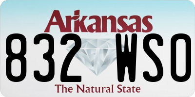 AR license plate 832WSO