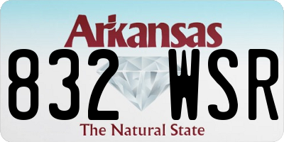 AR license plate 832WSR