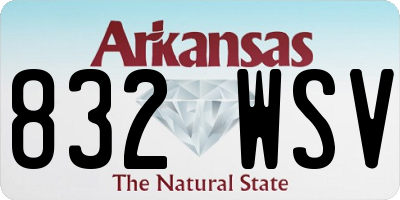 AR license plate 832WSV