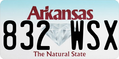 AR license plate 832WSX