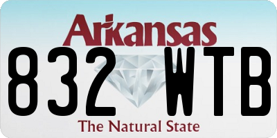AR license plate 832WTB