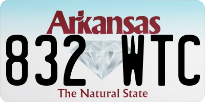 AR license plate 832WTC