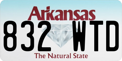 AR license plate 832WTD