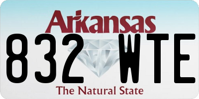AR license plate 832WTE