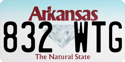 AR license plate 832WTG