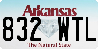 AR license plate 832WTL