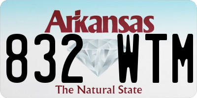 AR license plate 832WTM