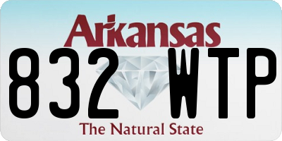 AR license plate 832WTP