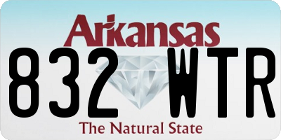 AR license plate 832WTR