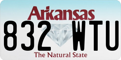 AR license plate 832WTU