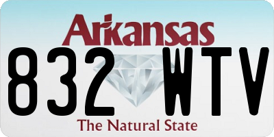 AR license plate 832WTV