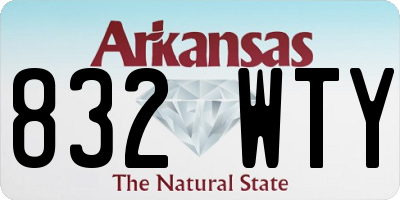 AR license plate 832WTY