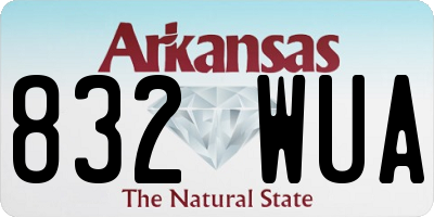 AR license plate 832WUA