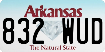 AR license plate 832WUD