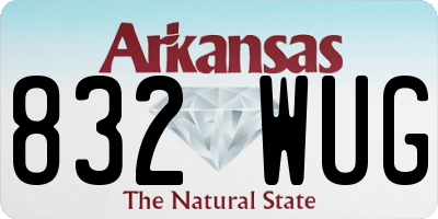 AR license plate 832WUG