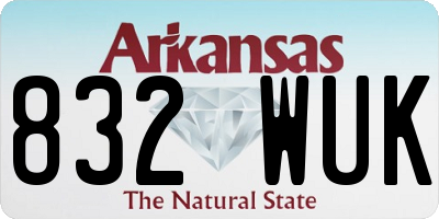 AR license plate 832WUK