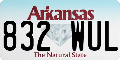 AR license plate 832WUL