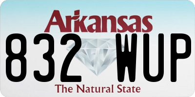AR license plate 832WUP