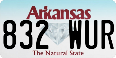 AR license plate 832WUR
