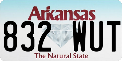 AR license plate 832WUT