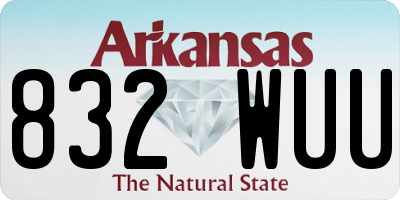 AR license plate 832WUU