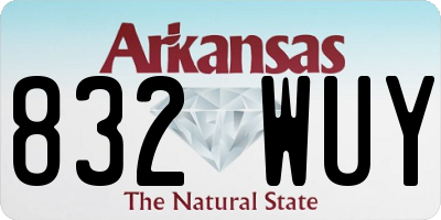 AR license plate 832WUY