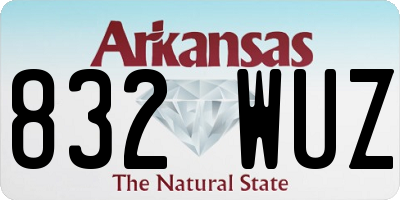 AR license plate 832WUZ