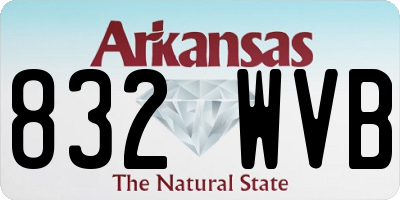 AR license plate 832WVB