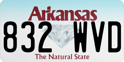 AR license plate 832WVD