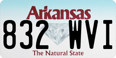 AR license plate 832WVI