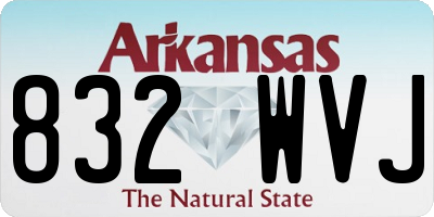 AR license plate 832WVJ