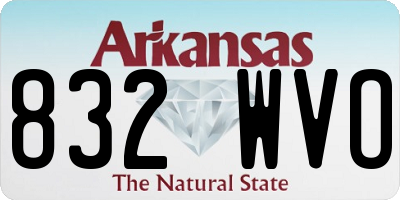 AR license plate 832WVO