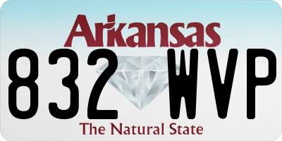 AR license plate 832WVP