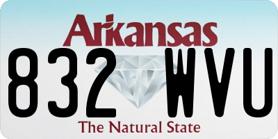 AR license plate 832WVU