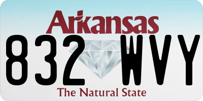 AR license plate 832WVY