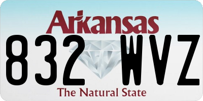 AR license plate 832WVZ