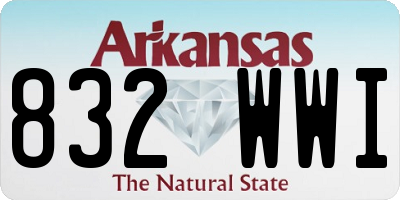 AR license plate 832WWI