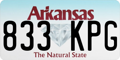 AR license plate 833KPG