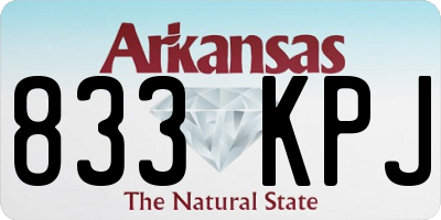 AR license plate 833KPJ