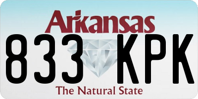 AR license plate 833KPK