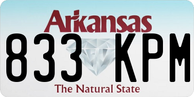 AR license plate 833KPM