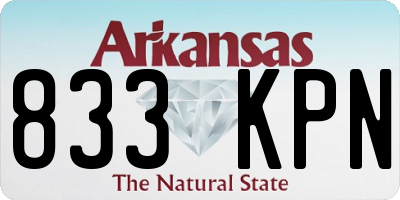 AR license plate 833KPN