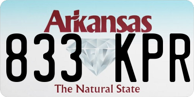 AR license plate 833KPR