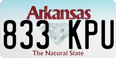 AR license plate 833KPU