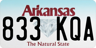 AR license plate 833KQA