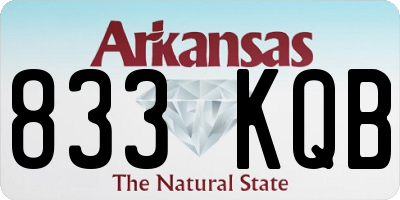 AR license plate 833KQB