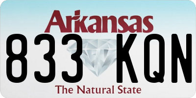 AR license plate 833KQN