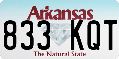 AR license plate 833KQT